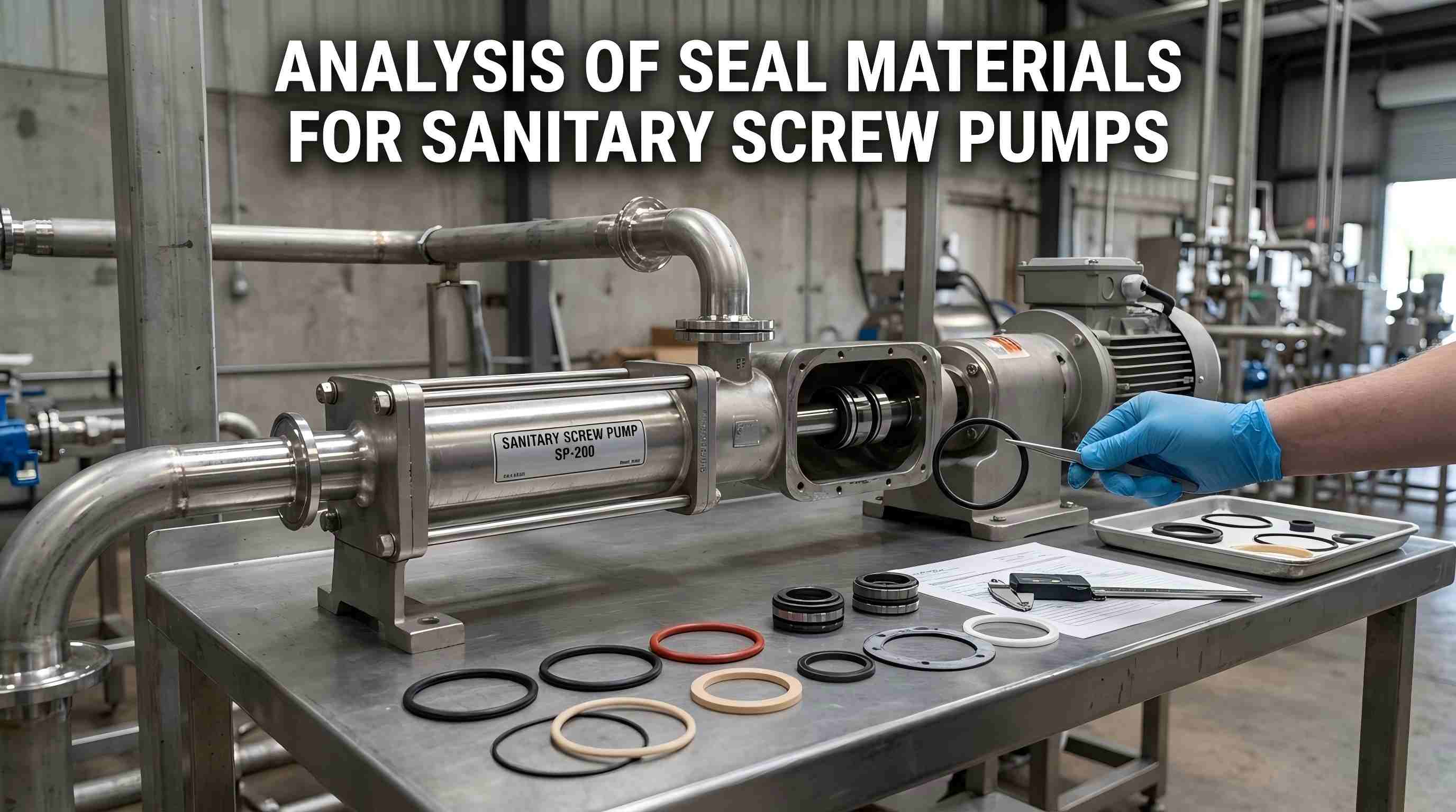 Analiza tesnilnih materialov za sanitarne vijačne črpalke